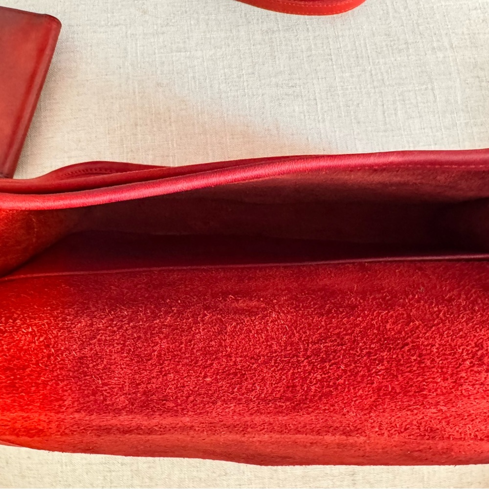 -SOLD- Coach vintage convertible Red Leather Crossbody Bag and Wallet Set - Picture 13 of 16